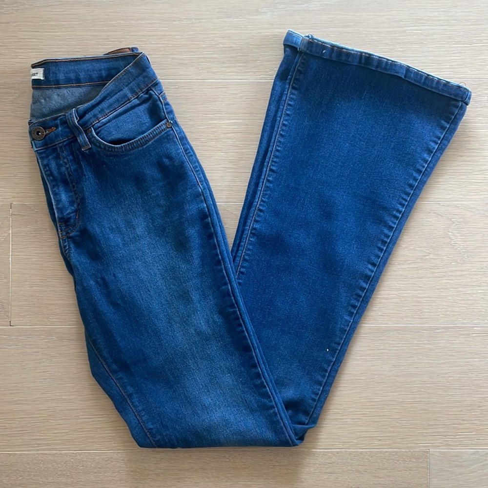 Angry Rabbit Basic Flare Jeans In Medium Blue (Eu… - image 5